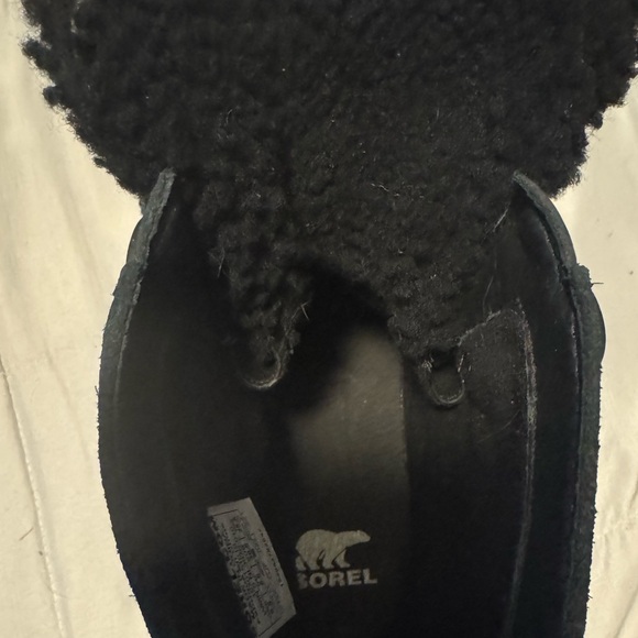 Sorel Women's Joan of Arctic Leather & Suede Winter Boot Black Sea Salt, US 8.5 - Picture 5 of 9